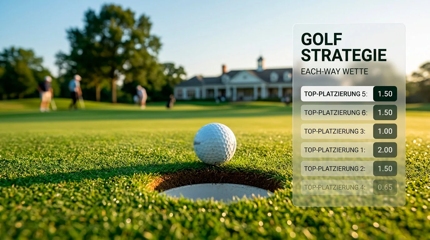 Each-Way Wette beim Golf mit Berechnung und Strategieerklärung