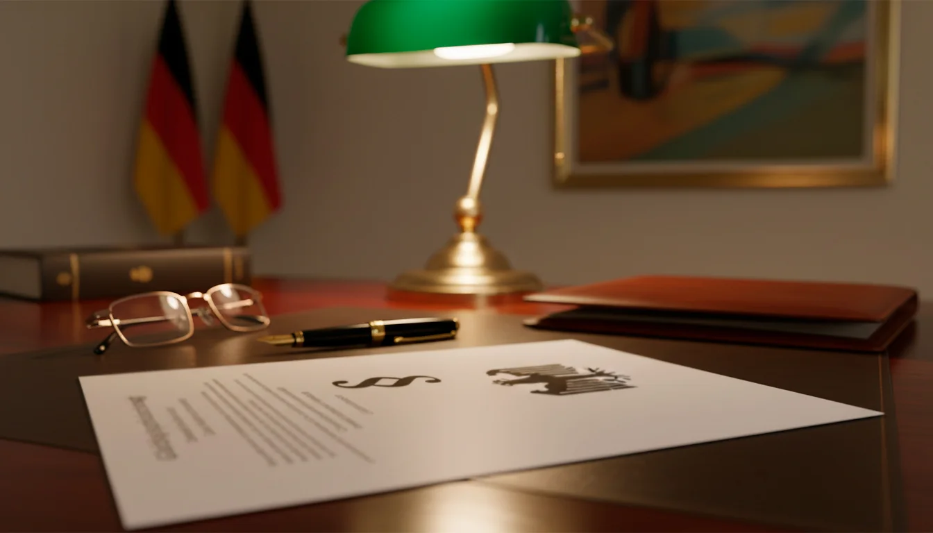 Deutsche Sportwetten-Regulierung - Dokument mit GGL-Lizenz und Paragraphen-Symbol