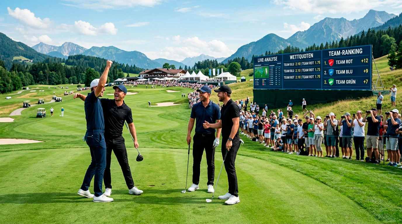 Modernes Golf-Event mit Team-Format auf dem Fairway