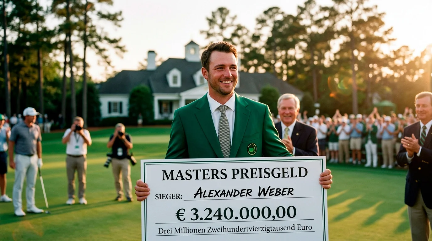 Symbolischer Siegercheck beim Masters Tournament
