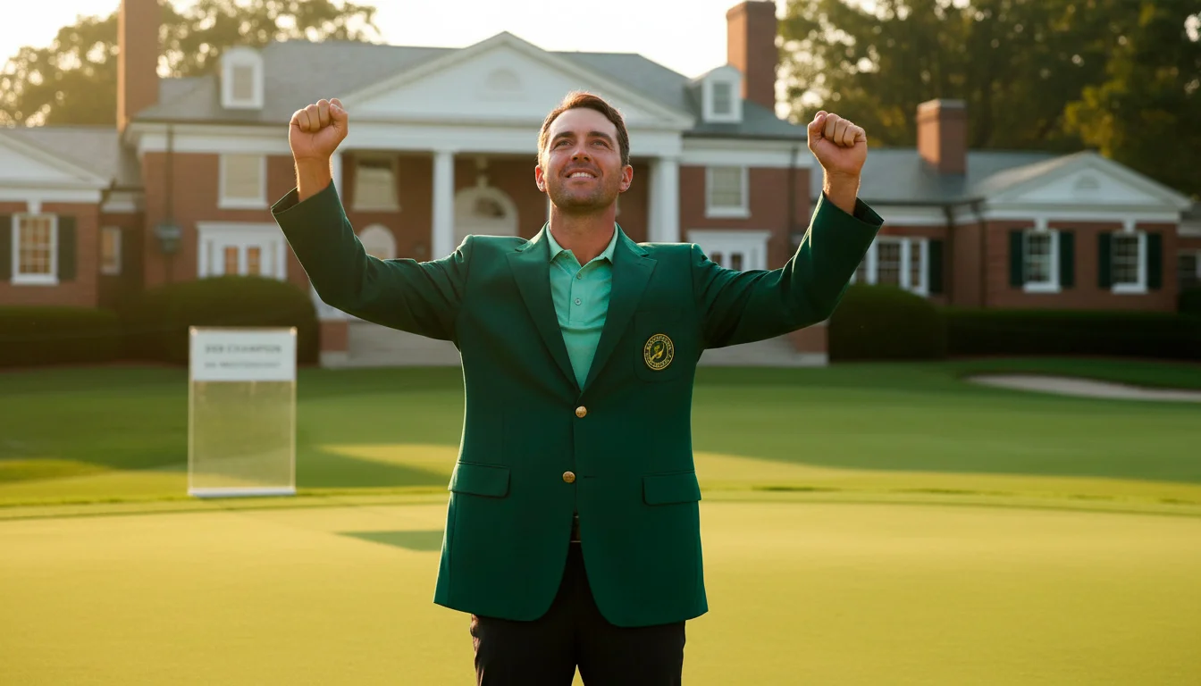 Masters-Champion mit dem traditionellen grünen Jacket